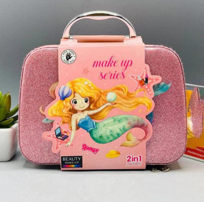 2-in-1 Makeup Kit Toy for Kids Girls, Unicorn Safety Cosmetics Box – Perfect Gift