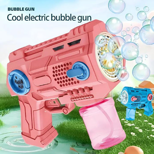 Children's Electric Bubble Gun with Light & Music – Automatic, Mess-Free, for Parties & Pool Fun