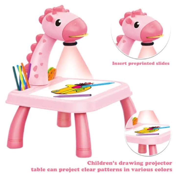 Small Hands Drawing Projector Table for Kids with Light & Music