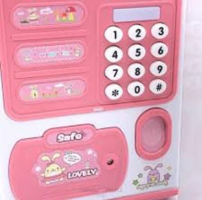 Children's ATM Fingerprint Money Box – Electronic Coin Bank with Password & Fingerprint Sensing