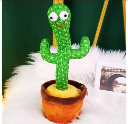 Rechargeable Dancing Cactus Toy for Kids – Talking, Shaking & Light-Up Fun