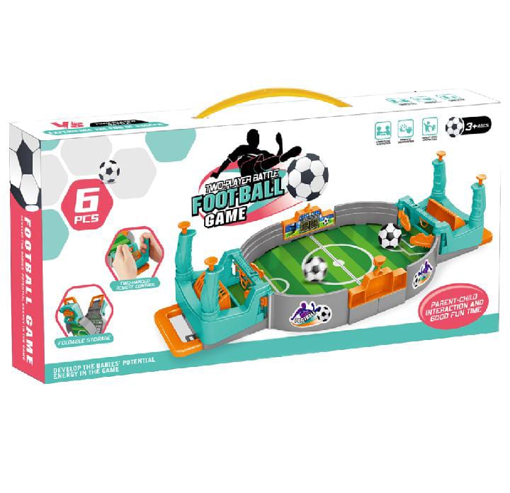 Portable Tabletop Soccer Game - Two-Player Foosball for Kids & Family